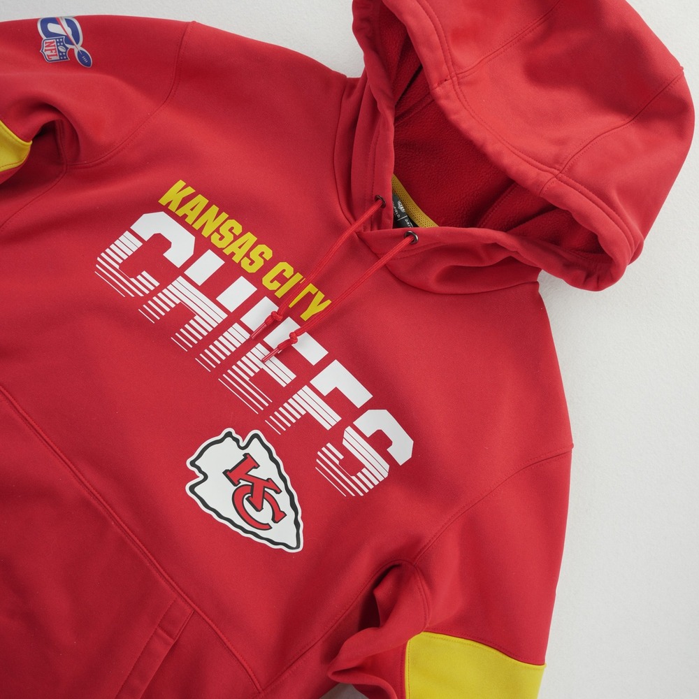 Nike Mens Kansas City Chiefs NFL 100th Anniversary Dri-FIT Hoodie Red Medium